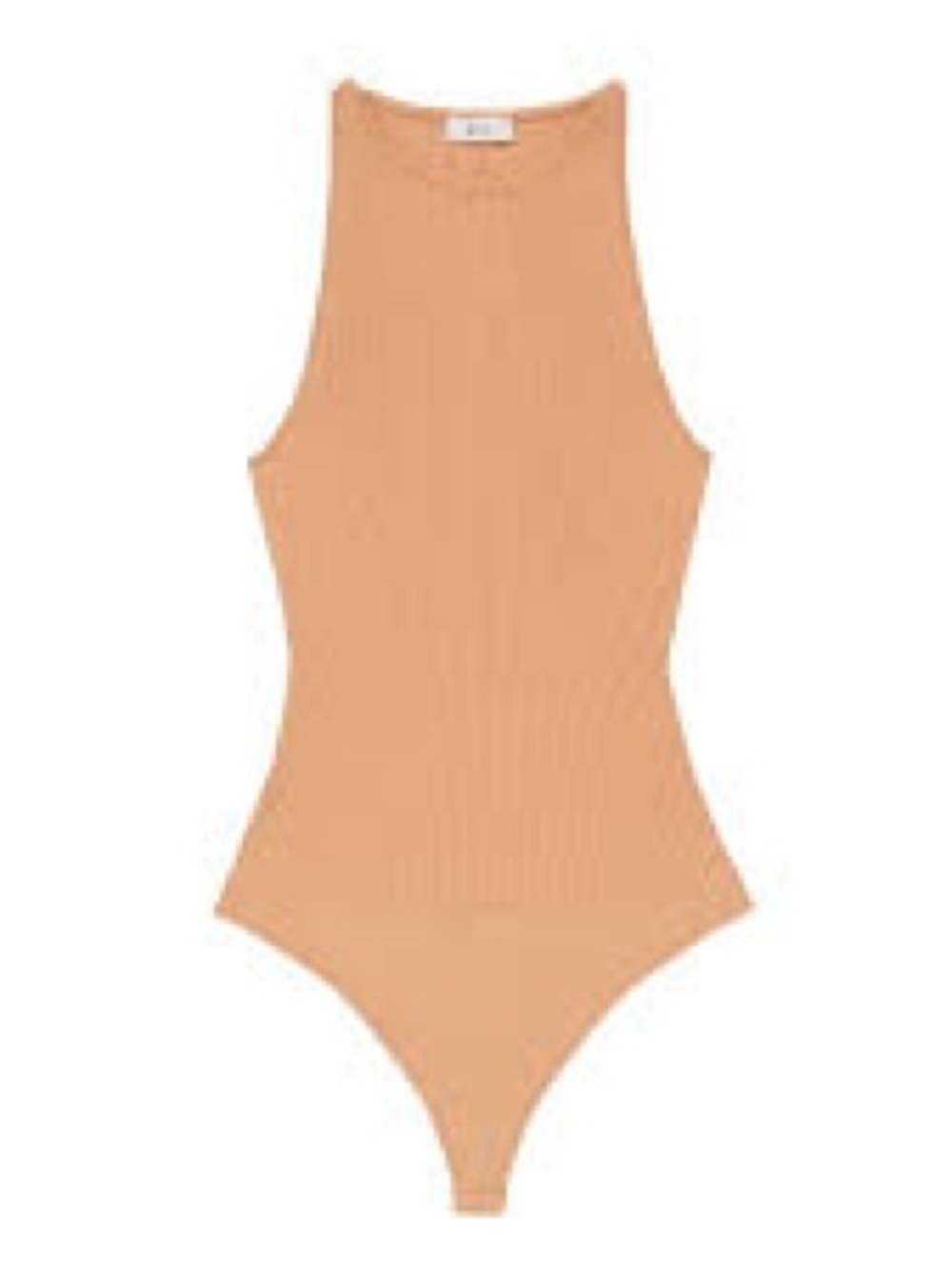 A.L.C Retail $132 Ashley Ribbed Racerback Bodysuit in Tan Nude Size Small